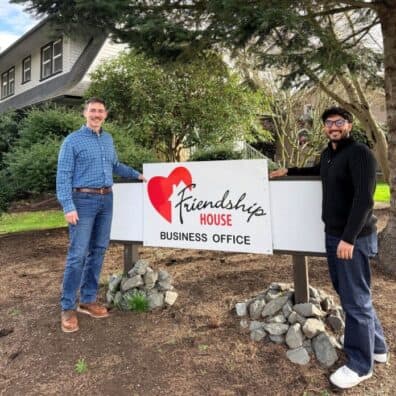 Executive Director Jason Wells (left) and Development Manager Jaskaran Dhatt are both relatively new to the organization, but are already focused on a bright future. Photo courtesy: Skagit Friendship House